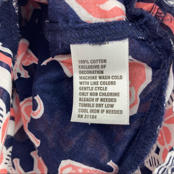 CROWN & IVY Navy & Pink Elephant Top Size PM - Picture 5 of 6